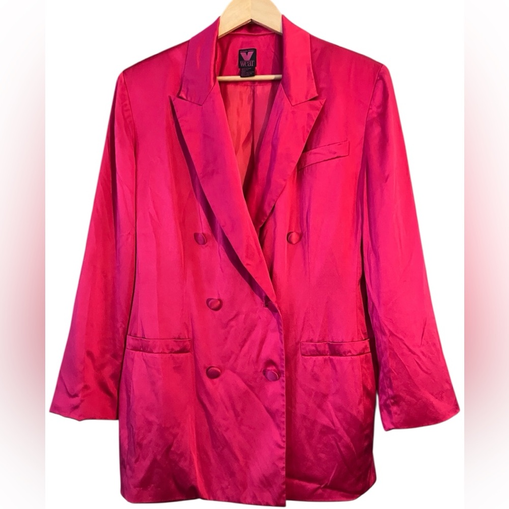 Vintage Silk Double-Breasted Blazer